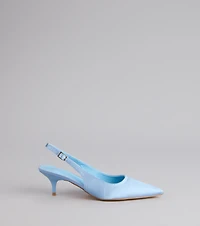 Princess Calling Satin Slingback Heels