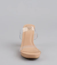 Admiring Looks PVC Platform Mules