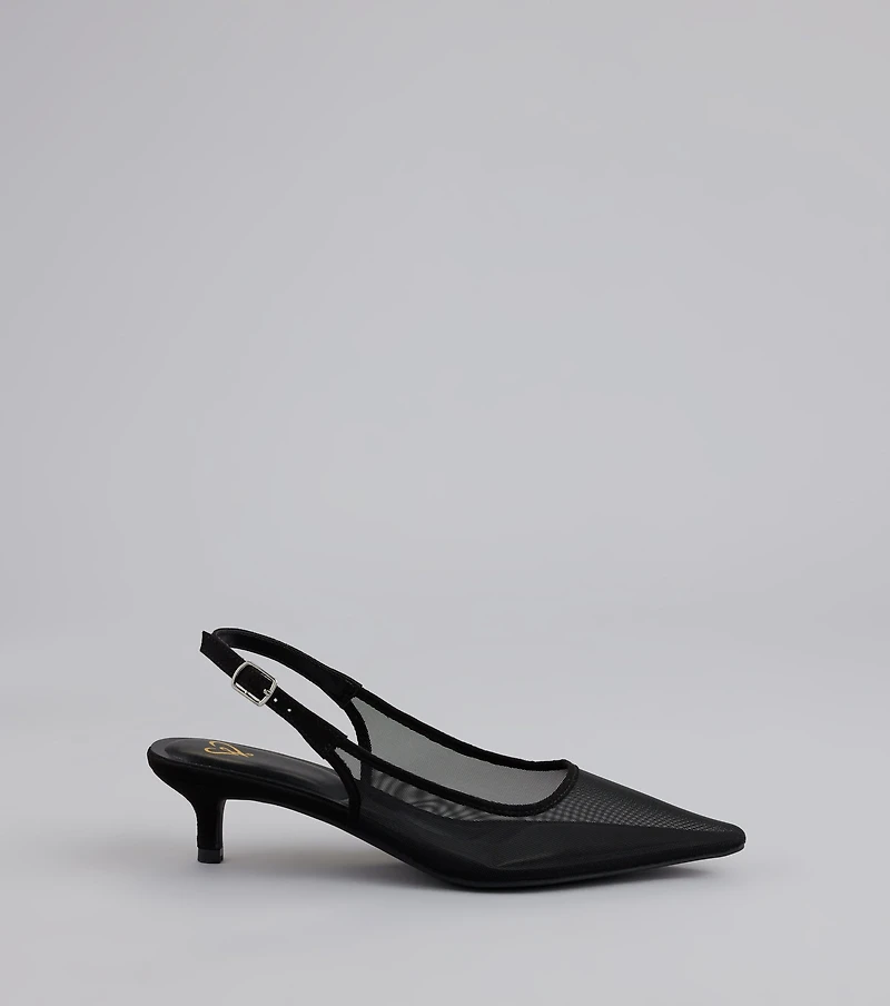 Double Take Mesh Sling-Back Pumps