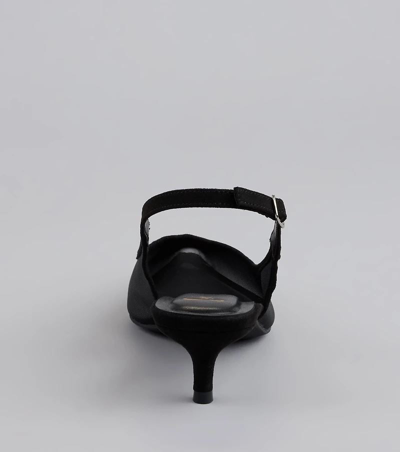 Double Take Mesh Sling-Back Pumps
