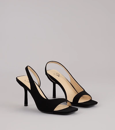 Strut Ready Sling Back Stiletto Pumps