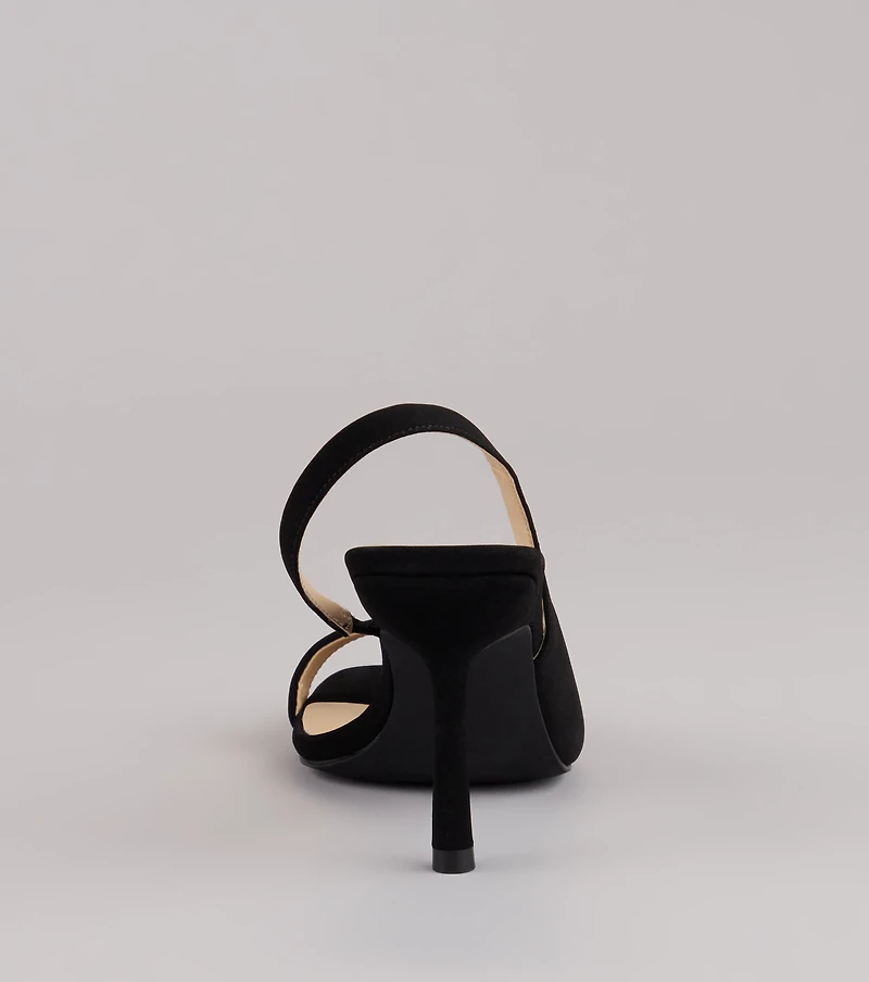 Strut Ready Sling Back Stiletto Pumps