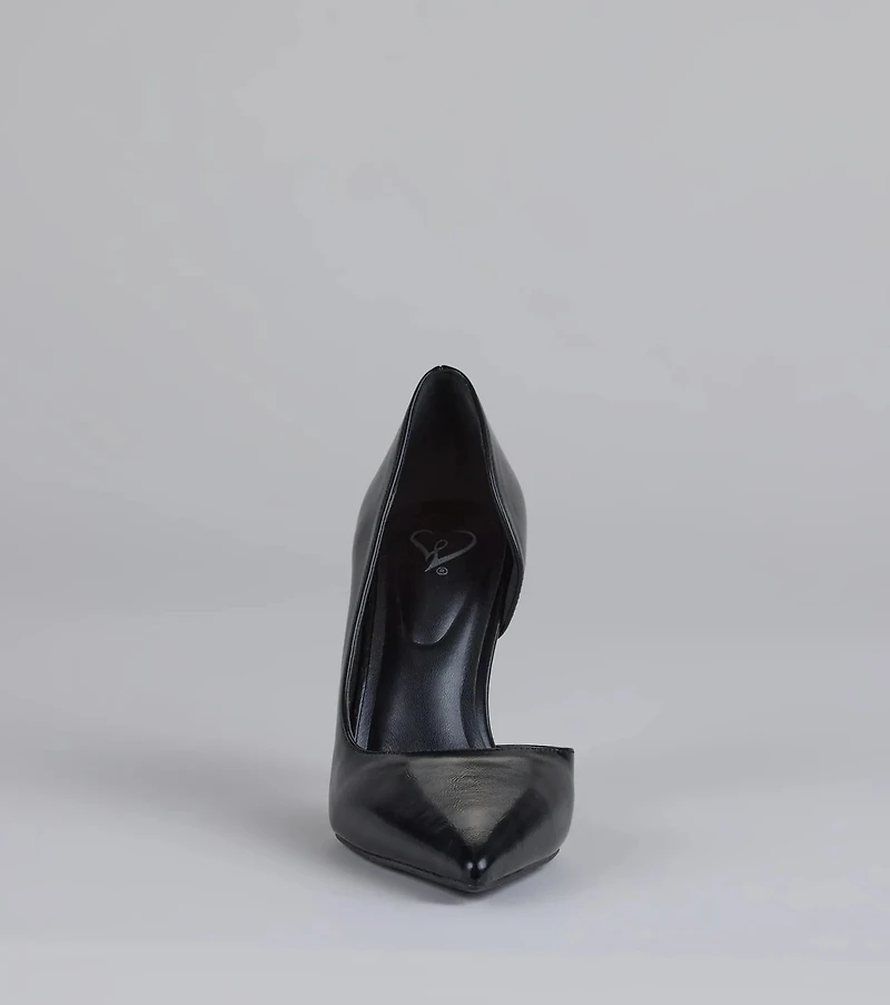 Power Move Pointed Cutout Stiletto Pumps
