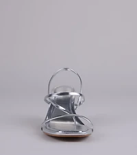 Extra Shine Metallic Kitten Heels