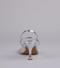 Extra Shine Metallic Kitten Heels