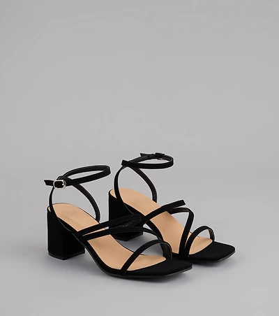 Steppin’ Out Strappy Wide Fit Block Heels
