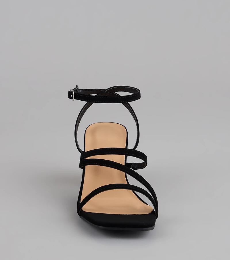 Steppin’ Out Strappy Wide Fit Block Heels