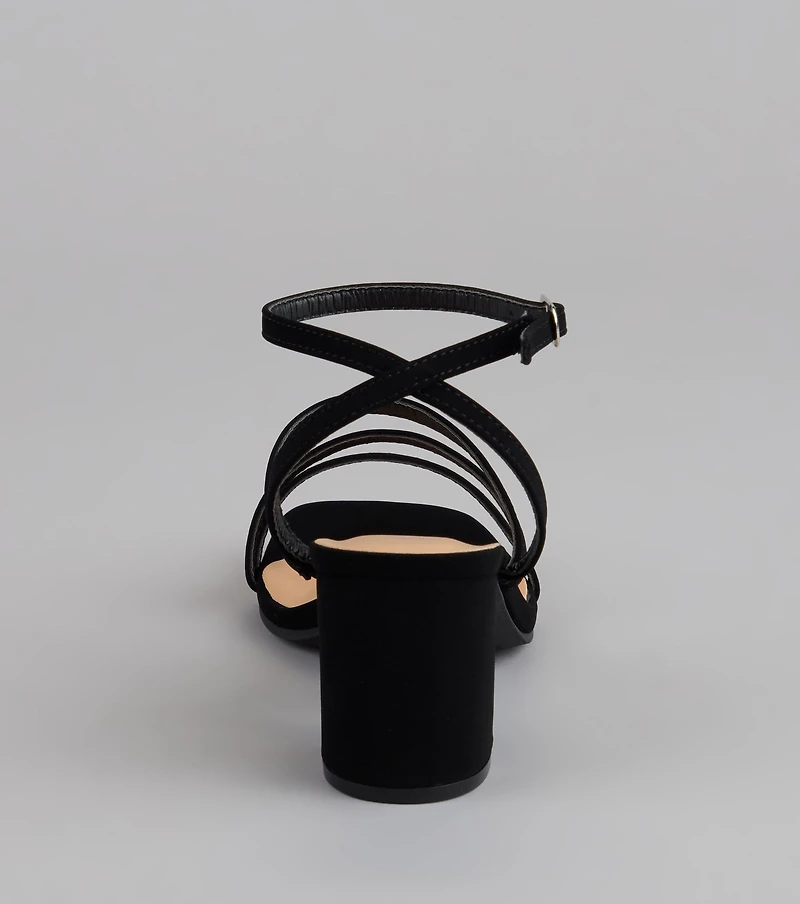Steppin’ Out Strappy Wide Fit Block Heels