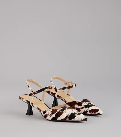 Strut Bold Pointed Slingback Pumps