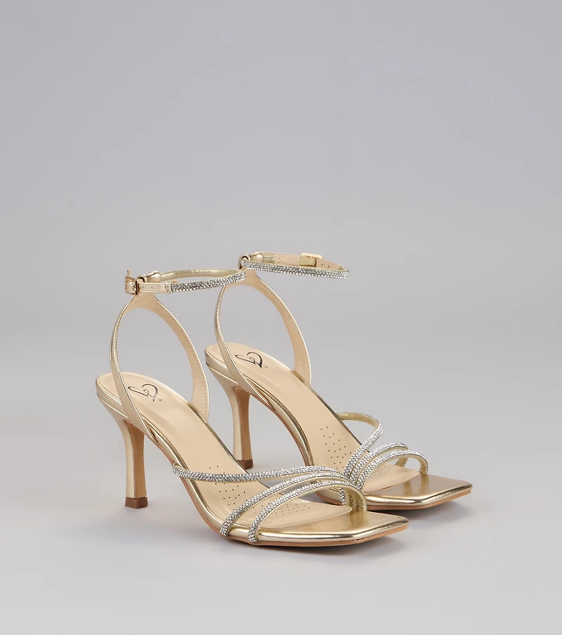 So Icy Rhinestone Kitten Stiletto Heels