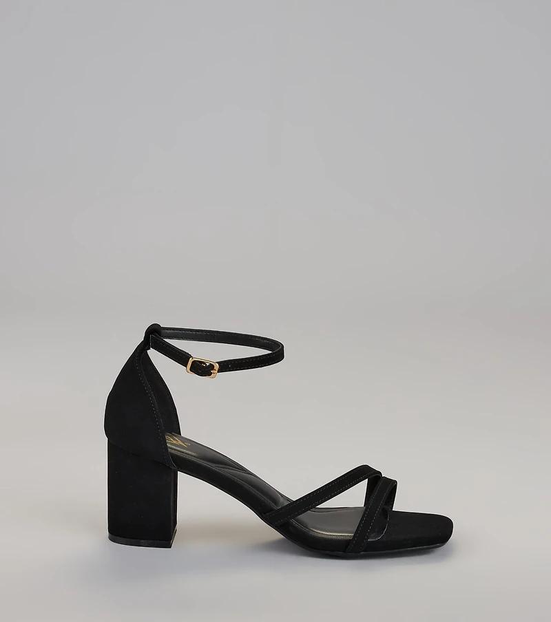 Chic Step Strappy Block Heels