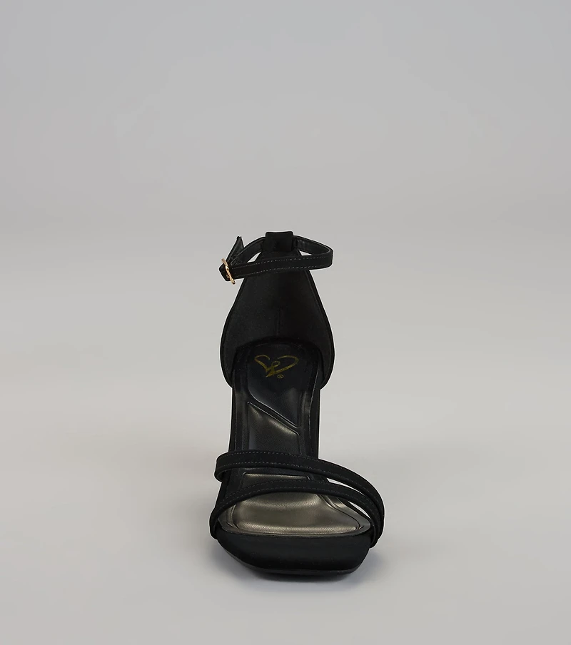 Chic Step Strappy Block Heels