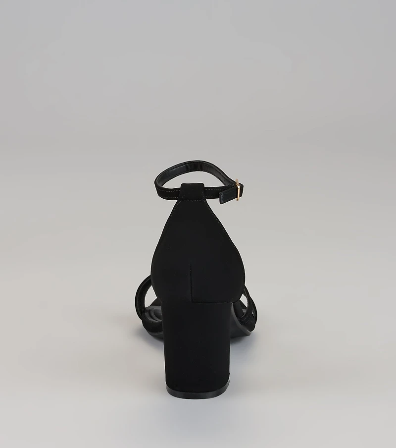 Chic Step Strappy Block Heels