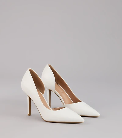 Simply Polished Cutout Stiletto Pumps