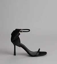 Sweet Finish Satin Bow Heels