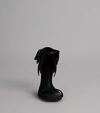 Sweet Finish Satin Bow Heels