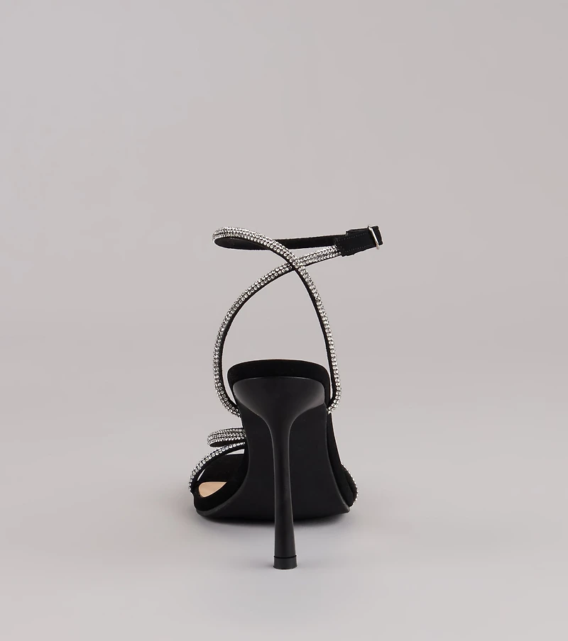 Strut With Glamour Rhinestone Stiletto Heels