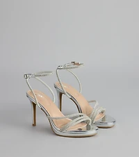 Radiance Rhinestone Metallic Stiletto Heels