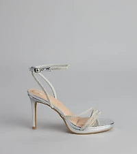 Radiance Rhinestone Metallic Stiletto Heels