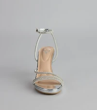 Radiance Rhinestone Metallic Stiletto Heels