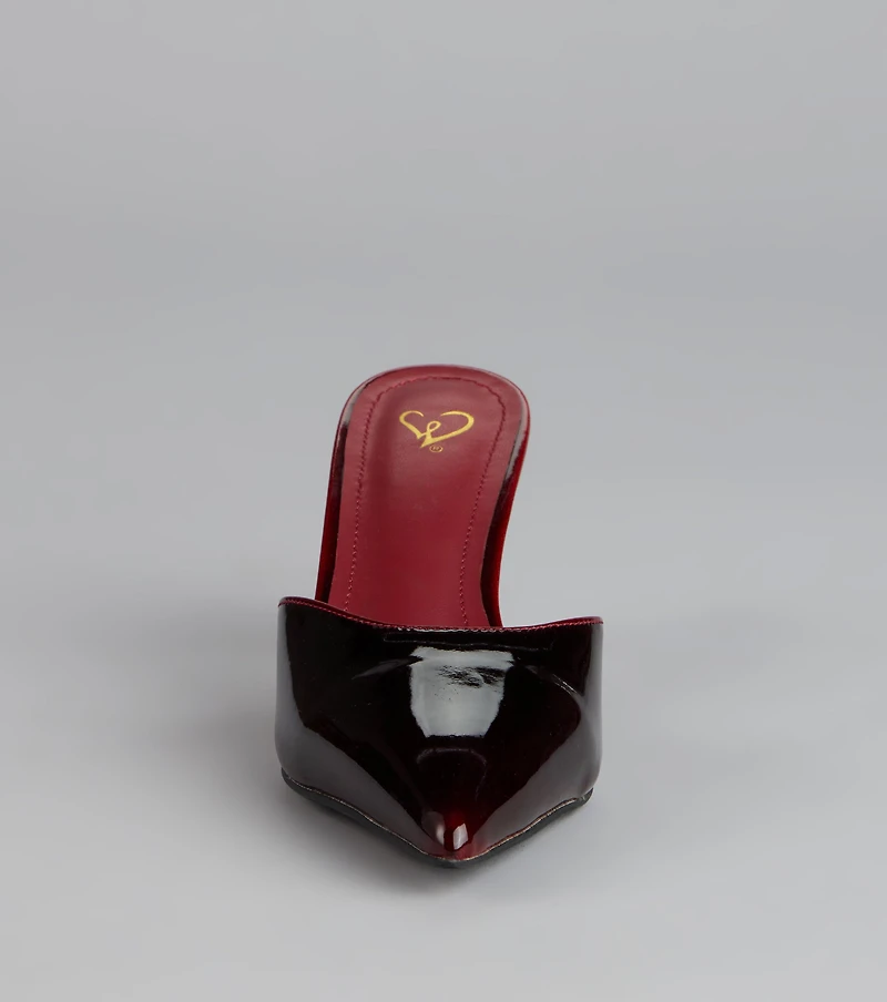 Polished Intent Patent Mules