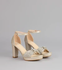 Starlight Charm Glitter Platform Heels