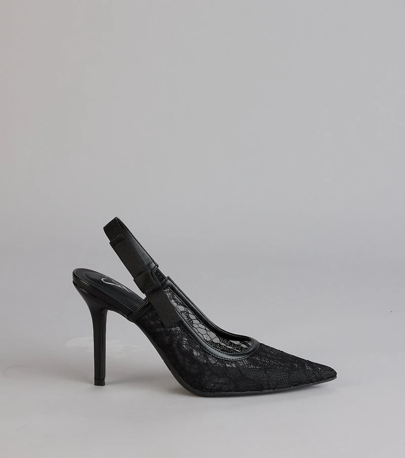 Delicate Drama Stiletto Slingback Pumps