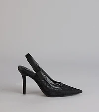 Delicate Drama Stiletto Slingback Pumps