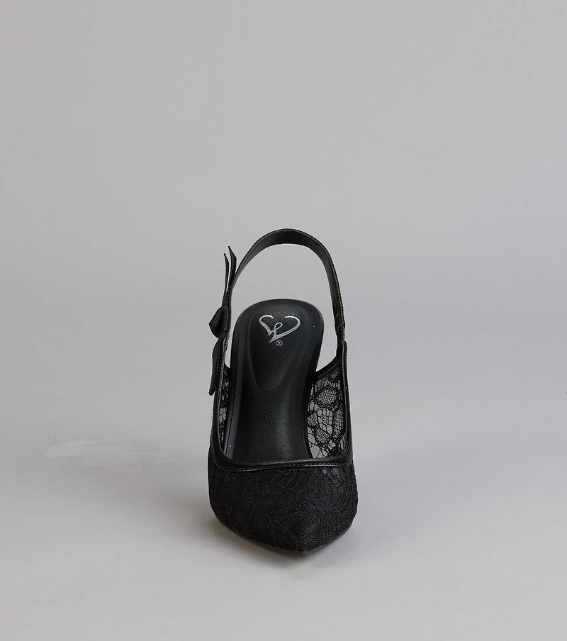 Delicate Drama Stiletto Slingback Pumps