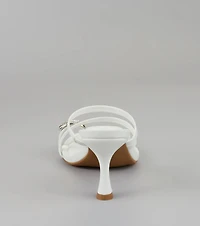 Lowkey Luxe Rhinestone Strappy Kitten Heel Mules