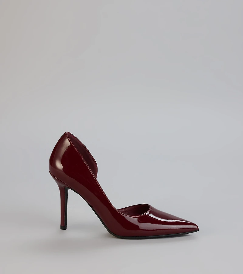 Simply Polished Cutout Stiletto Pumps