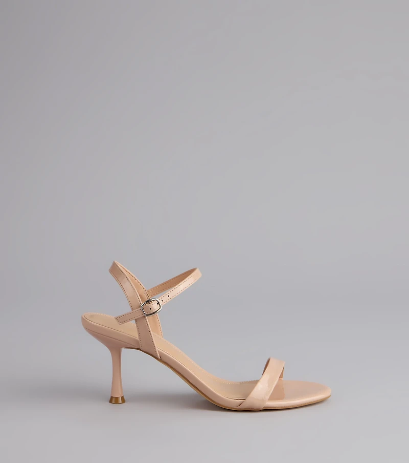 Sleek And Simple Patent Kitten Heels