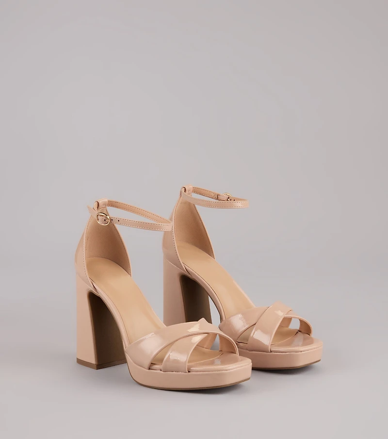Weekend Glam Platform Block Heels