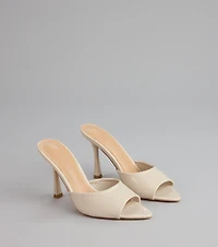Gloss Point Patent Stiletto Mules