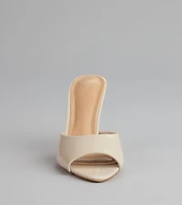Gloss Point Patent Stiletto Mules