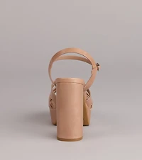 Glossed Up Patent Strappy Platform Heels