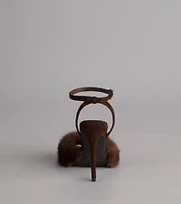 Fluff Talk Faux Suede Stiletto Heels