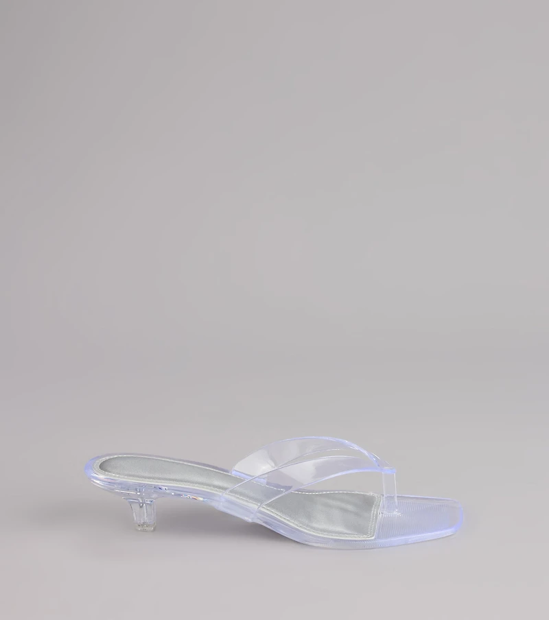 Throwback Glow Jelly Kitten Heels