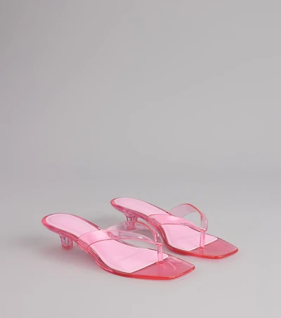 Throwback Glow Jelly Kitten Heels