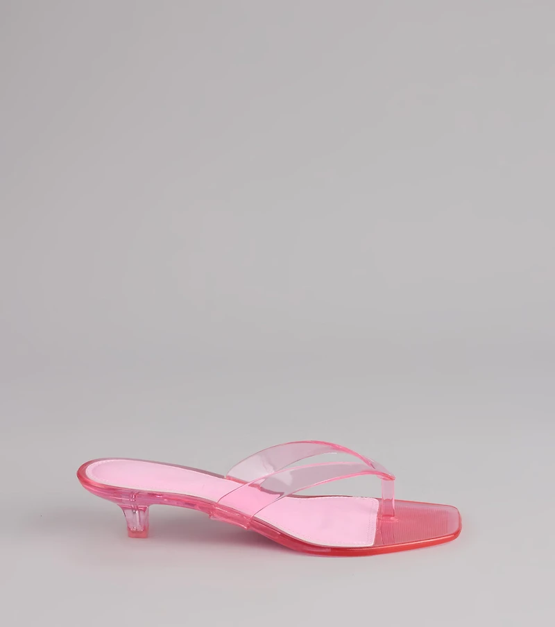Throwback Glow Jelly Kitten Heels