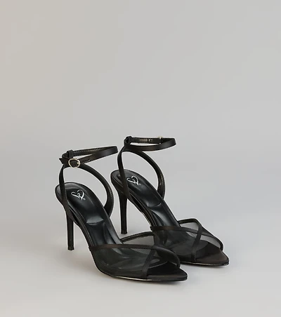 Barely There Mesh Stiletto Heels