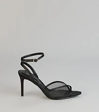 Barely There Mesh Stiletto Heels