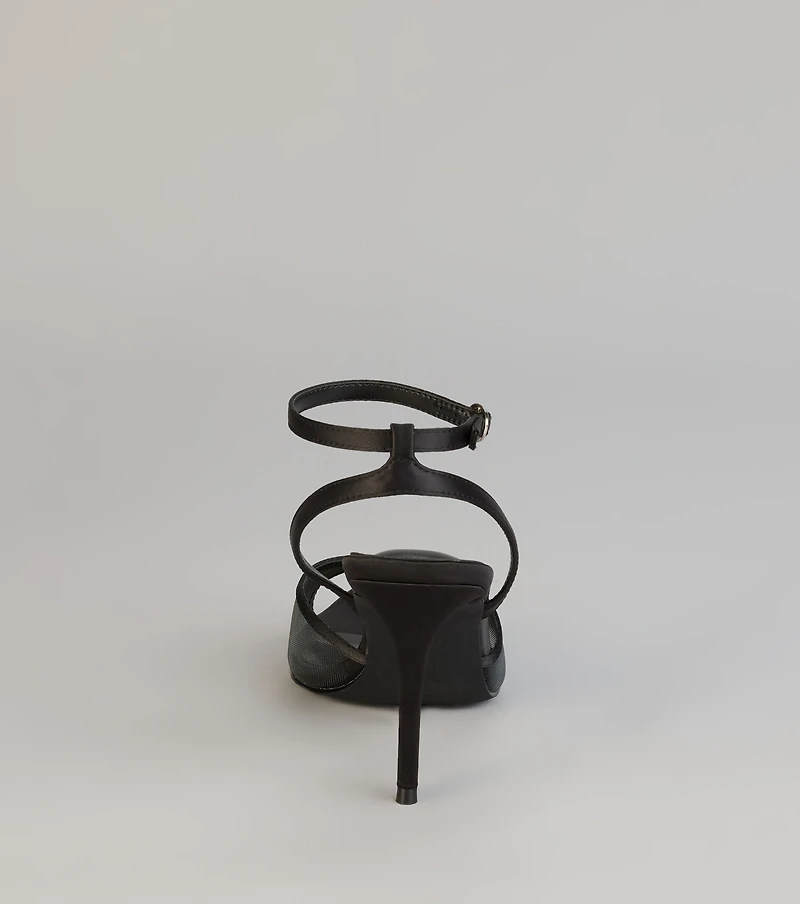 Barely There Mesh Stiletto Heels