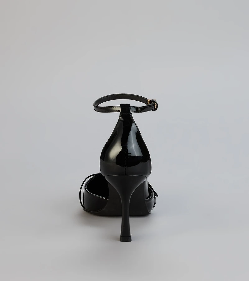 Point Taken Closed Toe Buckle Pumps