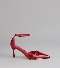 Point Taken Closed Toe Buckle Pumps
