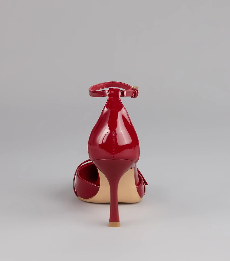 Point Taken Closed Toe Buckle Pumps