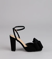 Make A Statement Bow Block Heels