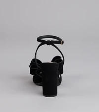 Make A Statement Bow Block Heels