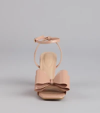 Make A Statement Bow Block Heels