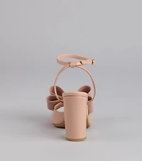 Make A Statement Bow Block Heels